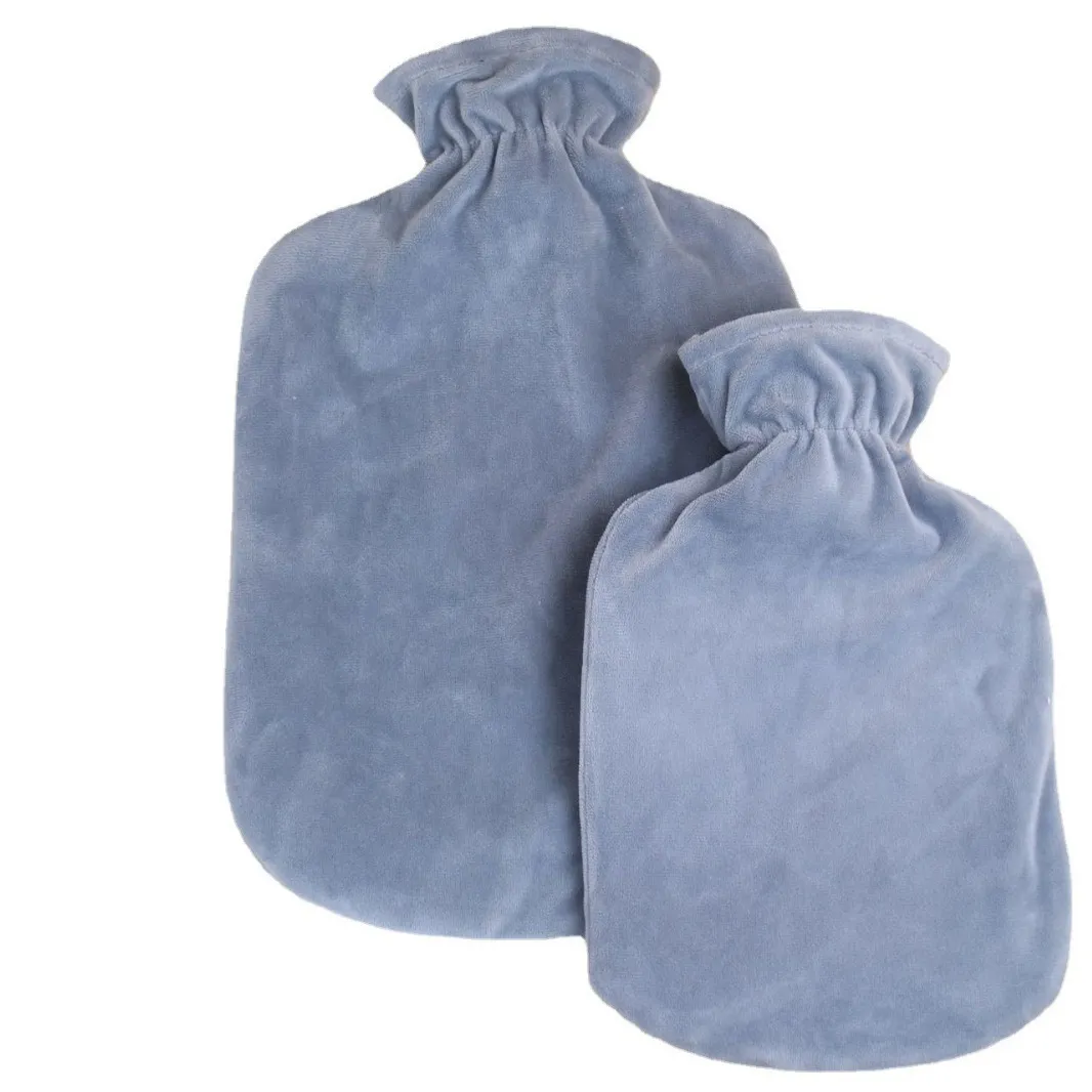 Large 2L Hot Water Bottle with Removable & Washable Plush Cover – Extra Large Refillable PVC Water Bag for Pain Relief, Bed Warming & Cozy Comfort